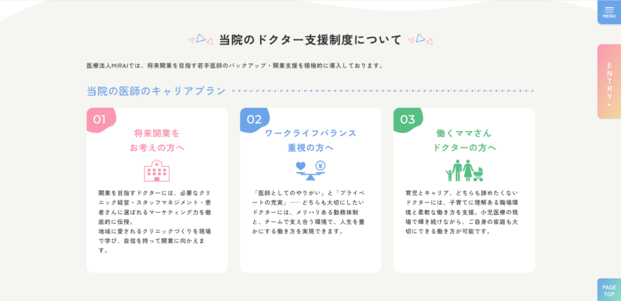 医師専用特設サイトを立ち上げました！